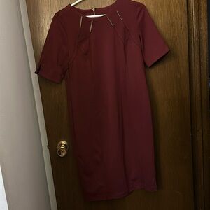 Tanjay Burgundy Dress Brand New Metal detail